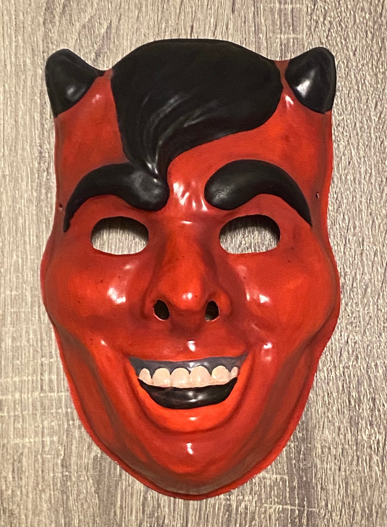 Goofy Greaser Devil Vacuum-Formed Retro-Style Plastic Mask