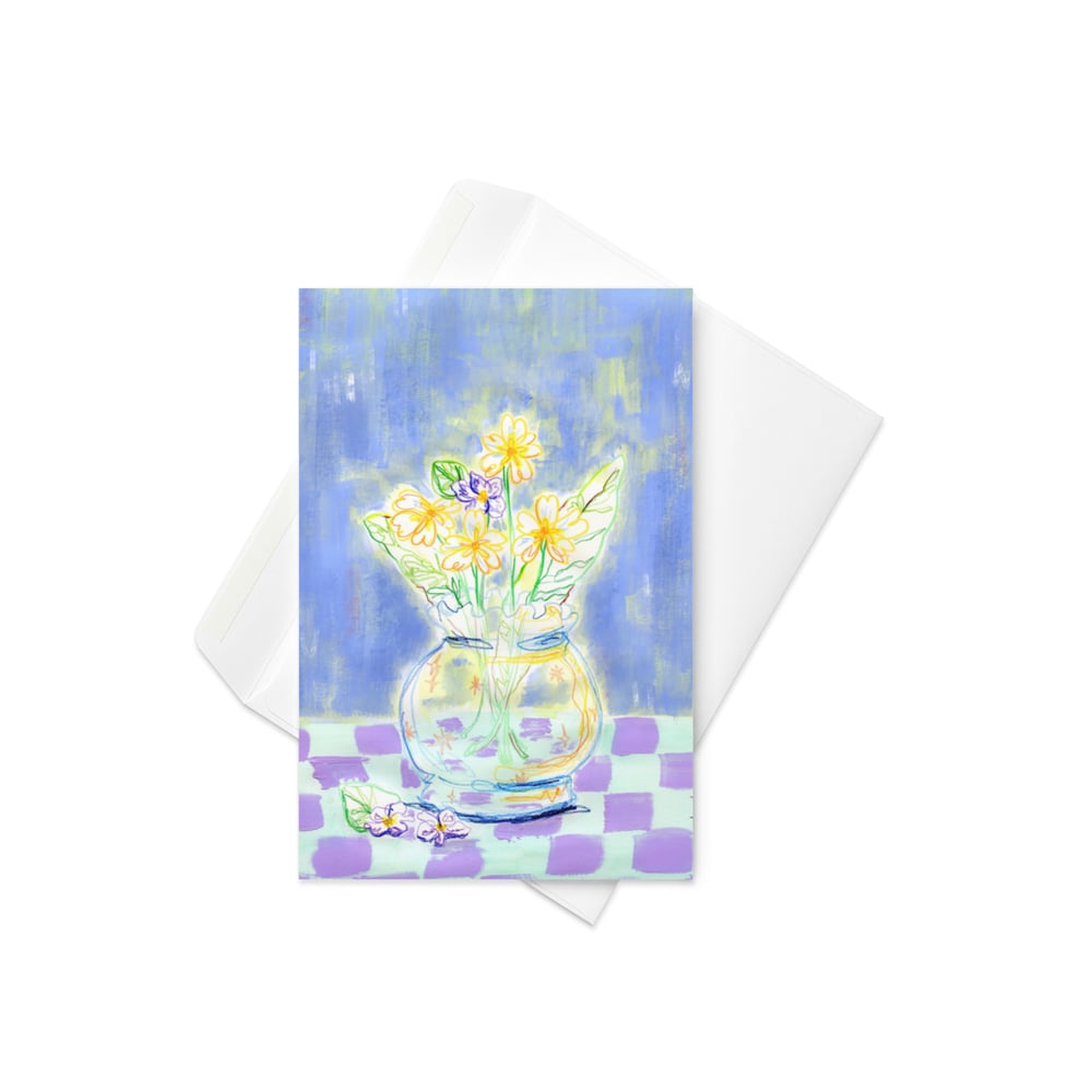 Image of Blue Greeting Card