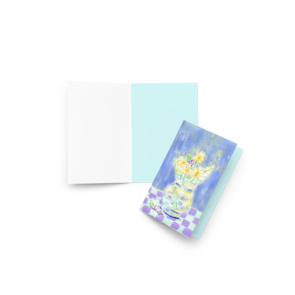 Image of Blue Greeting Card