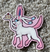 Image 1 of "Pink Ribbon Fox" - Die-Cut Sticker