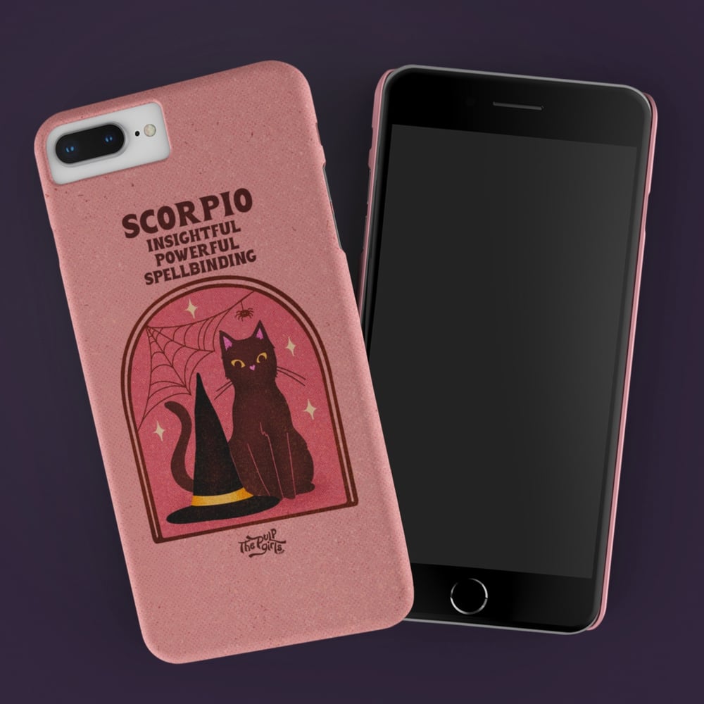 Image of SPOOKY CAT ASTROLOGY LIGHT PHONE CASE