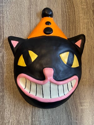 Classic Halloween Cat Vacuum-Formed Retro-Style Plastic Wall-Hanger