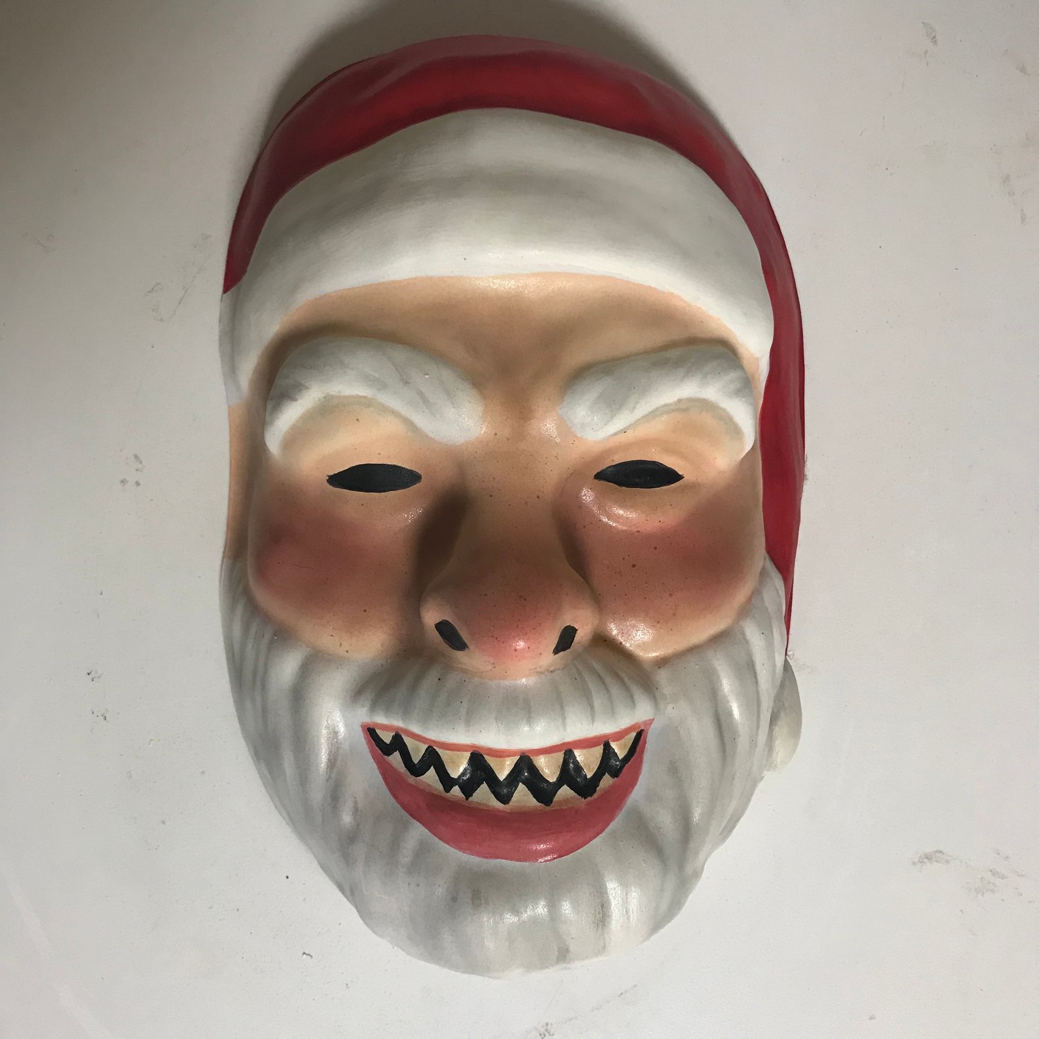 Creepy Claus Vacuum-Formed Retro-Style Plastic Mask