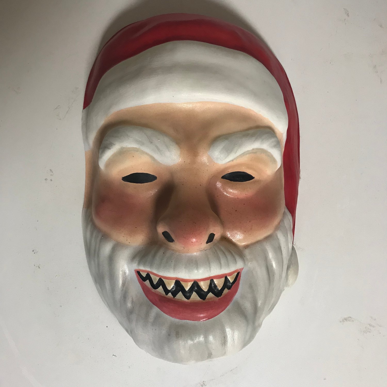 Creepy Claus Vacuum-Formed Retro-Style Plastic Mask 