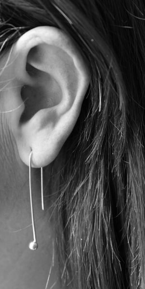 Image of Ball Silver Earrings
