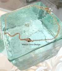 Image 1 of 14k solid gold diamond snake chain bracelet 