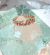 14K solid gold diamond love Cuban ring