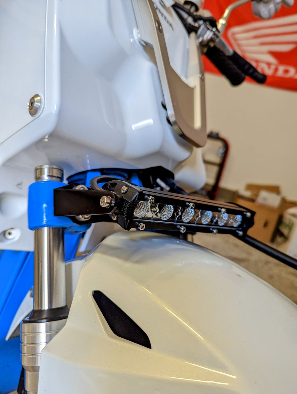 Reckless Honda Ruckus / Chuckus Headlight Bracket and 7"  LED Bar