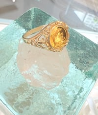 Image 3 of 24k solid gold vintage rare dolphin Hawaiian ring