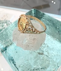 Image 2 of 24k solid gold vintage rare dolphin Hawaiian ring