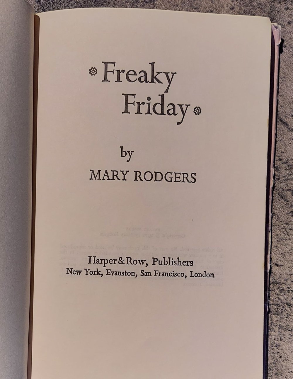 Freaky Friday, by Mary Rodgers