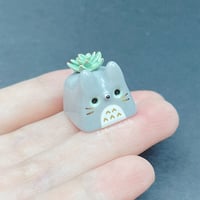 Image 4 of succulent totoro ceramic keycap