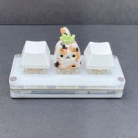 Image 2 of succulent calico cat ceramic keycap