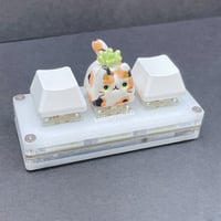 Image 3 of succulent calico cat ceramic keycap