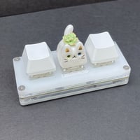 Image 2 of  succulent white cat ceramic keycap