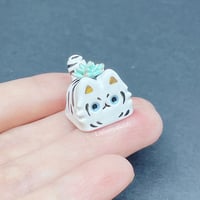 Image 1 of succulent white tiger ceramic keycap 2