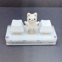 Image 1 of halloween ghost kitty ceramic keycap