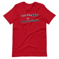 Image 2 of ProINProcrastinate Black/fill Unisex T-Shirt