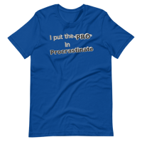 Image 4 of ProINProcrastinate Black/fill Unisex T-Shirt