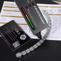 Image 4 of Moissanite Clustered Tennis Bracelet