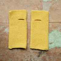 Image 2 of Wrist Worms, Wool, Pale Yellow