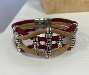 Image of Cork Bracelet - Two-Color Woven