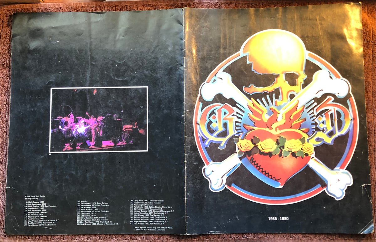 Image of Grateful Dead Tour Book  1965 - 1980