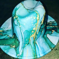 Image 1 of Green Marbled Fedora