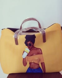 Image 2 of Yellow Tote & Wallet Set