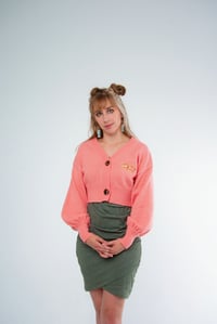 Image 2 of  Rosy Maple Moth Embroidered Cardigan