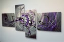 Metal Wall Art Home Decor- Basilisk in Purple Abstract Contemporary Modern Decor Origin