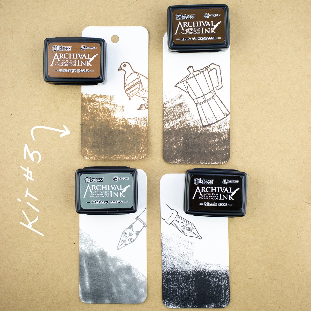 Tim Holtz Distress Archival Ink Pad Set Of 3 Mini Kits Ranger