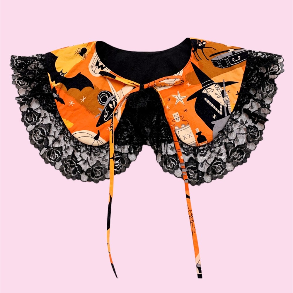 Image of Reversible Detachable Collar — Witches Brew