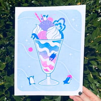 Penguin Sundae - Riso Print