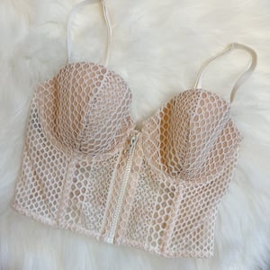 Image of Size 32D - Victoria’s Secret White Mesh Bustier