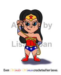 Image 1 of Art Print - Even Wonder Woman Crochets!