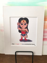 Image 2 of Art Print - Even Wonder Woman Crochets!
