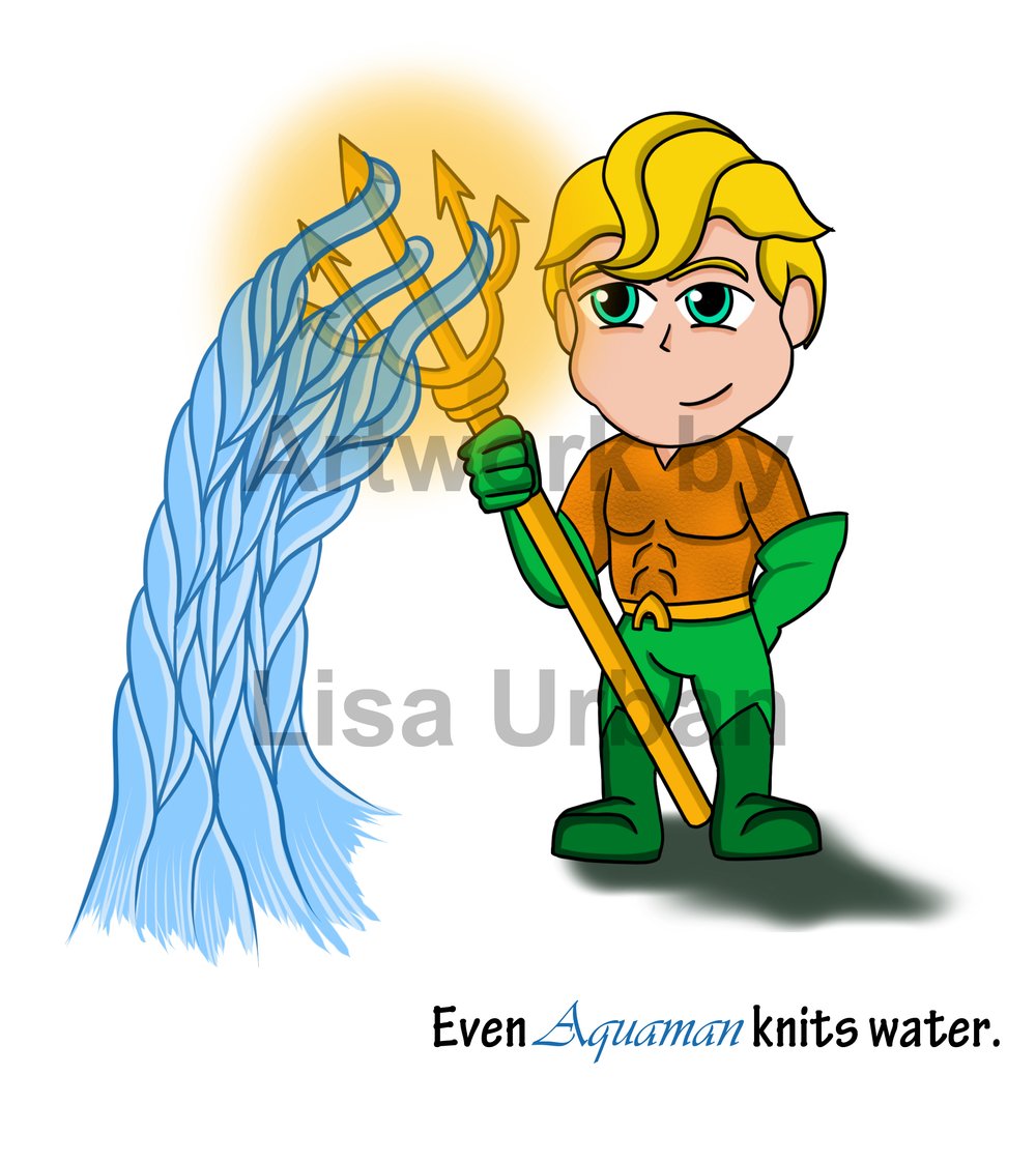 Art Print - Even Aquaman Knits