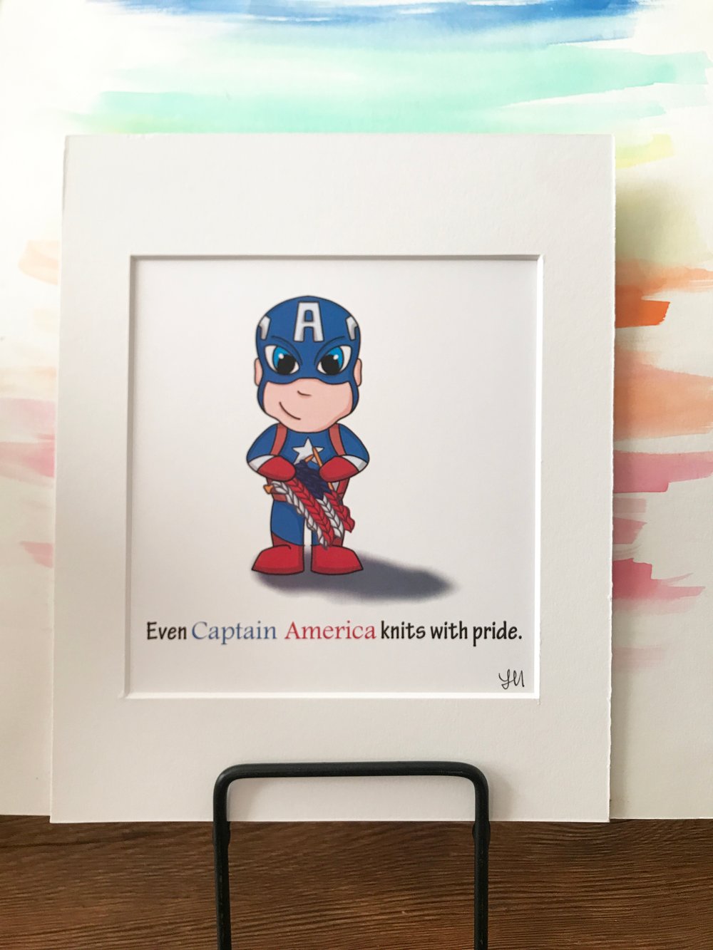 Art Print - Even Captain America Knits