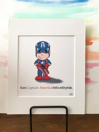 Image 2 of Art Print - Even Captain America Knits
