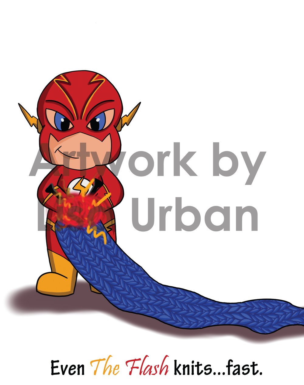 Art Print - Even the Flash Knits