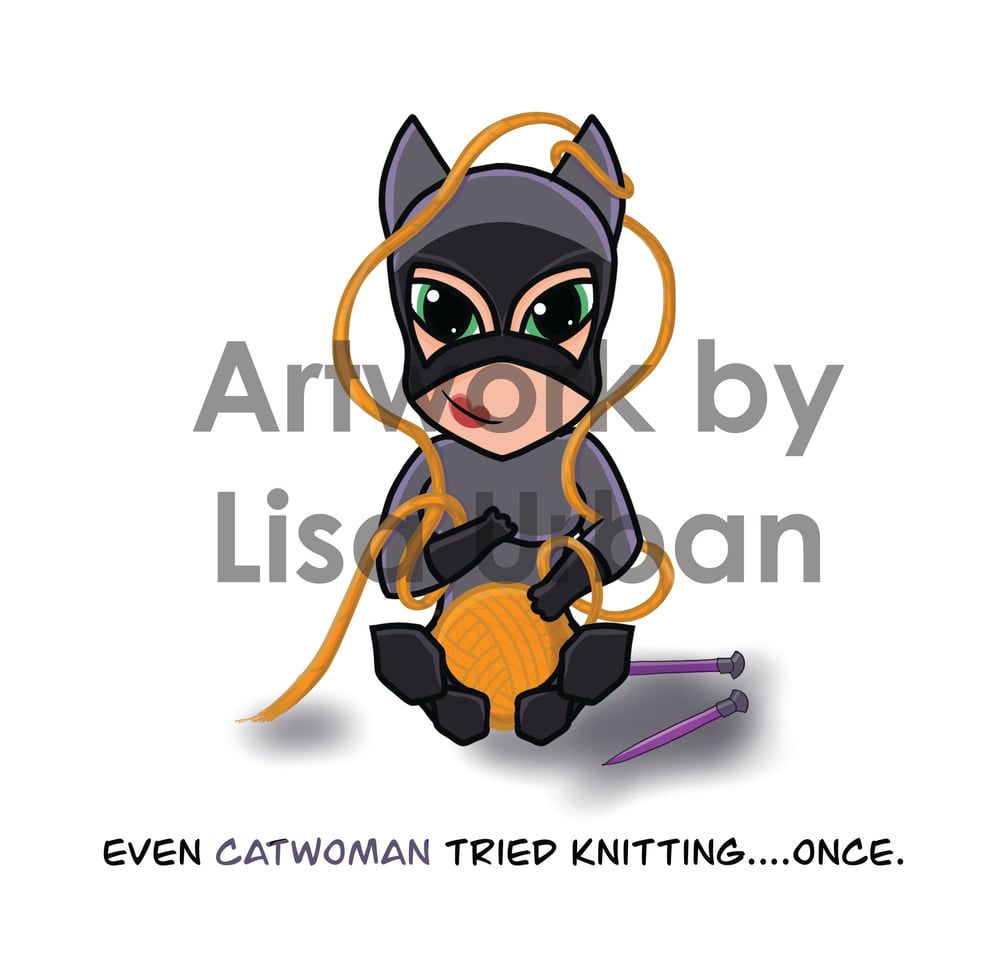 Art Print - Even Catwoman Knits