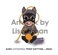 Image 1 of Art Print - Even Catwoman Knits