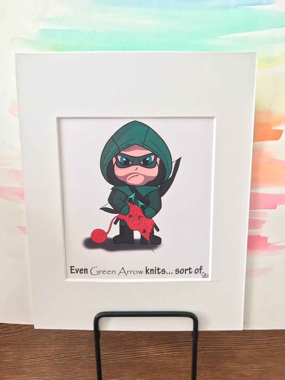 Art Print - Even Green Arrow Knits
