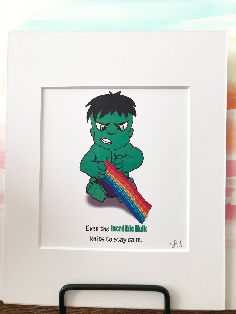 Art Print - Even the Hulk Knits