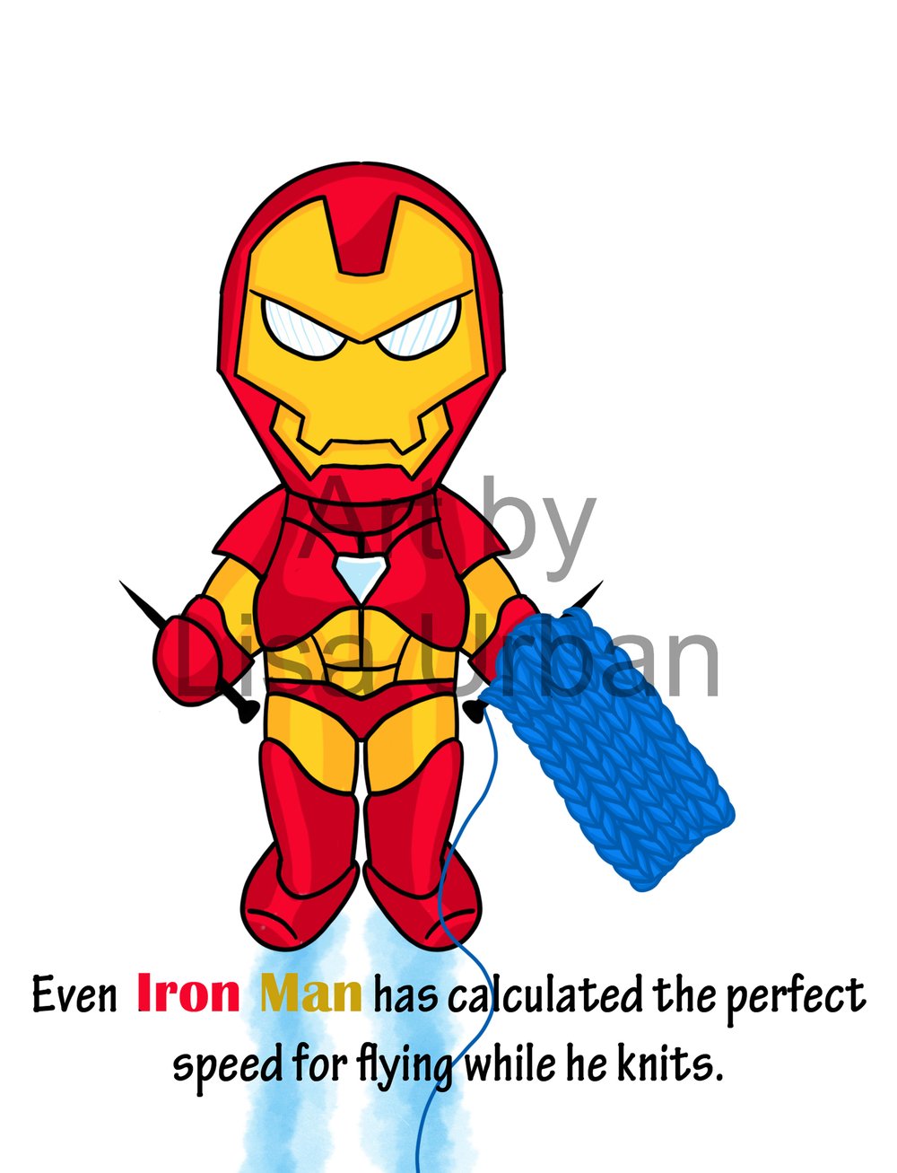 Art Print - Even Iron Man Knits