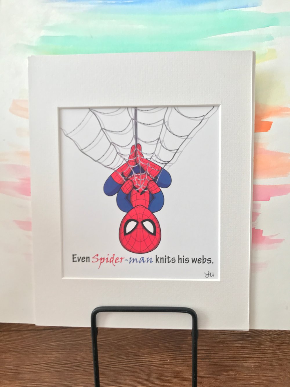 Art Print - Even Spider-man knits