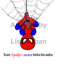 Image 1 of Art Print - Even Spider-man knits