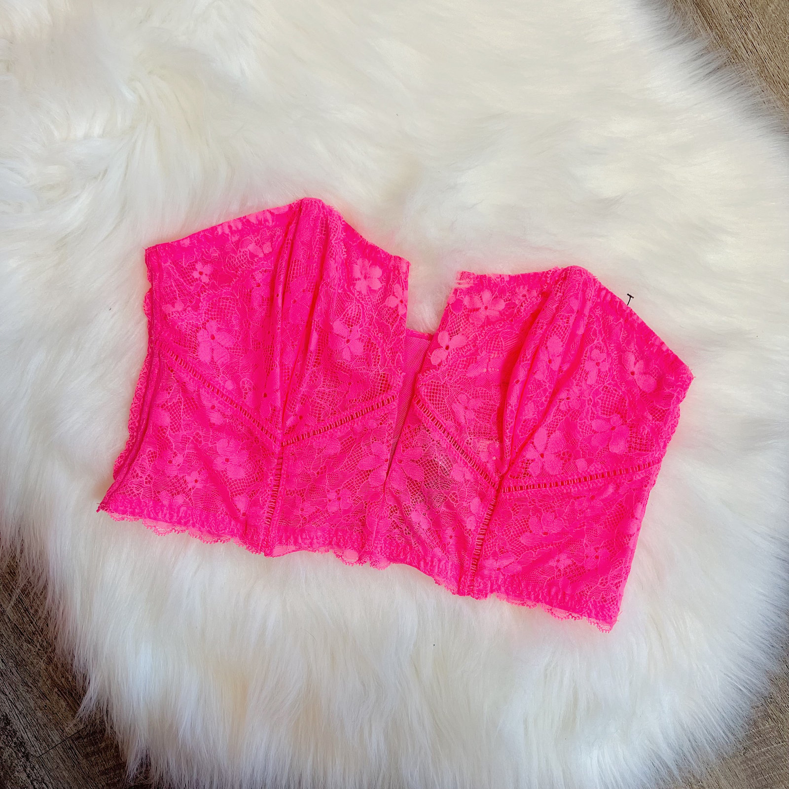 neon pink bustier