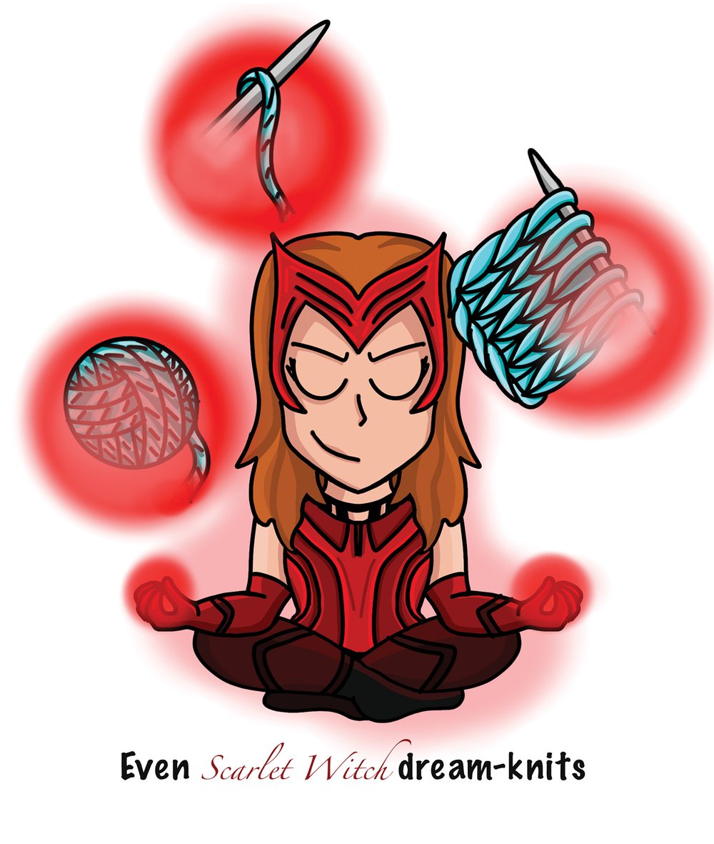 Art Print - Even Scarlet Witch Knits 